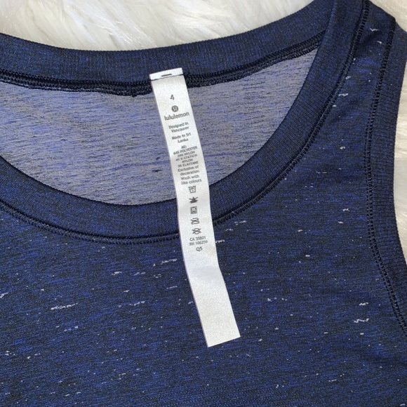 Lululemon Swiftly Relaxed Tank Cosmic Shift Hyper Blue / Black Size 4 - Picture 7 of 14
